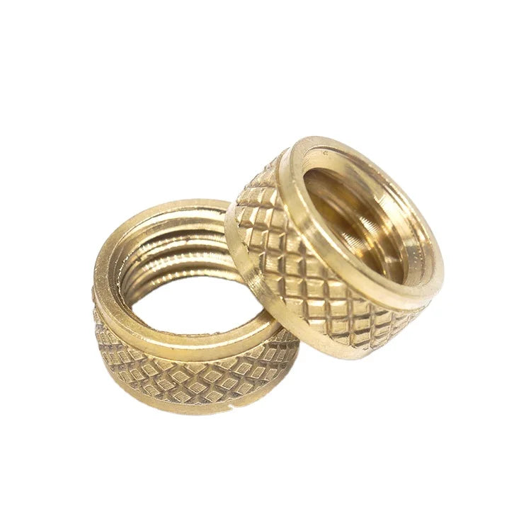 OEM Knurled Brass Heat Staking Inserts Brass Insert Threaded Knurled Nut for Injection Molding