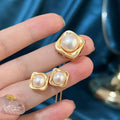 Diamond Set 7-11MM Natural Freshwater Pearl Necklace Earrings Frosted BrushedPearl Jewelry for Gifts Engagement Anniversary