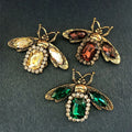 Vintage Crystal Bee Brooch Insect Collar Pin Bees Brooches for Women Clothes Scarf Clip Rhinestone Brooch Jewelry Gift