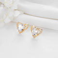 Creative 925 Sterling Silver Post Star Stud Earrings Iced Out Zircon CZ Heart Shaped Stud Earrings Jewelry