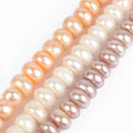New Arrival 8-9mm White/Pink/Purple Oblate Shape Freshwater Pearl Beads Natural Loose Pearls for Wholesale Jewelry Making DIY