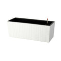 Brice Gardening Outside Rectangular Flower Pots White Pots De Fleurs Unique Self Watering Railing Planters for Sale