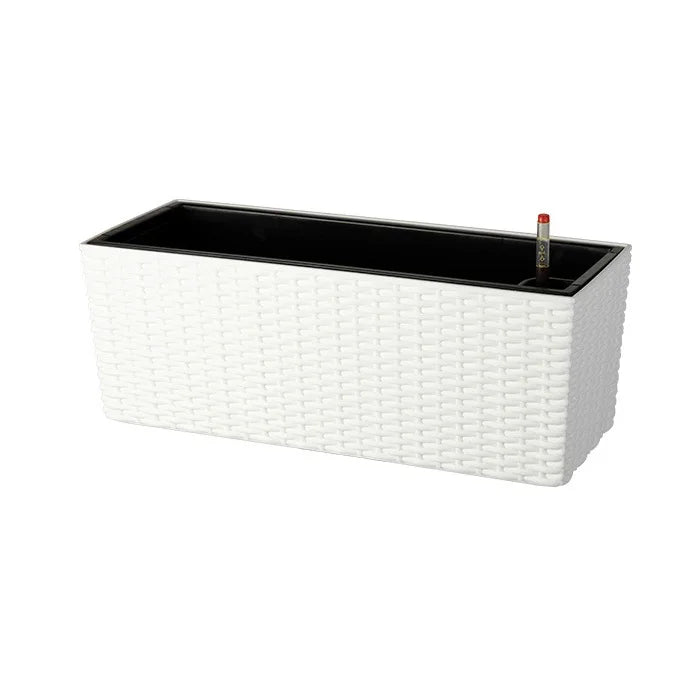 Brice Gardening Outside Rectangular Flower Pots White Pots De Fleurs Unique Self Watering Railing Planters for Sale