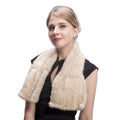 MWFur Double-sided Fur Short Style for Women Neck Warmer Fashion Real Fur Scarf Hand Knitted Luxury Mink Fur Scarf