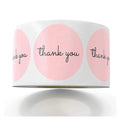 Custom Logo Thank You Sticker Envelope Seal Scrapbook Sticker Pink Heart Cute Round Sticker Stationery Label