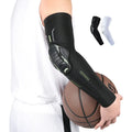Black White Collision-proof Pressurized Polyester Spandex Elbow Pads Arm Joint Protective Brace Sleeve Gear for Adult Basketball