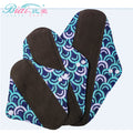 New Design Ultra Thin Breathable Organic Bamboo Charcoal Cloth Menstrual Pads for Women Washable Sanitary Napkins