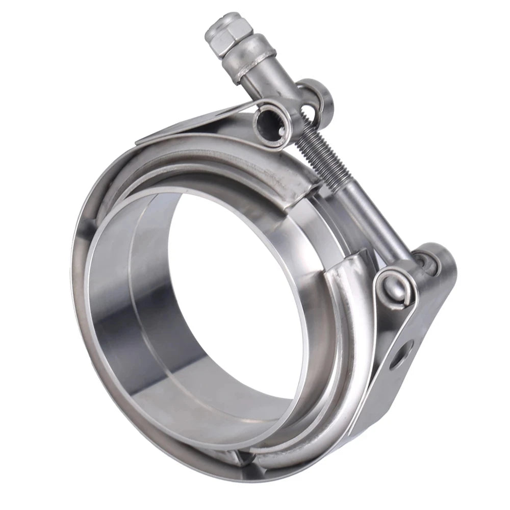 Clampsources 304 Stainless Steel Standard V Band Clamp with Flat Male and Female Flanges Complete Set Model CS52SV-500-X