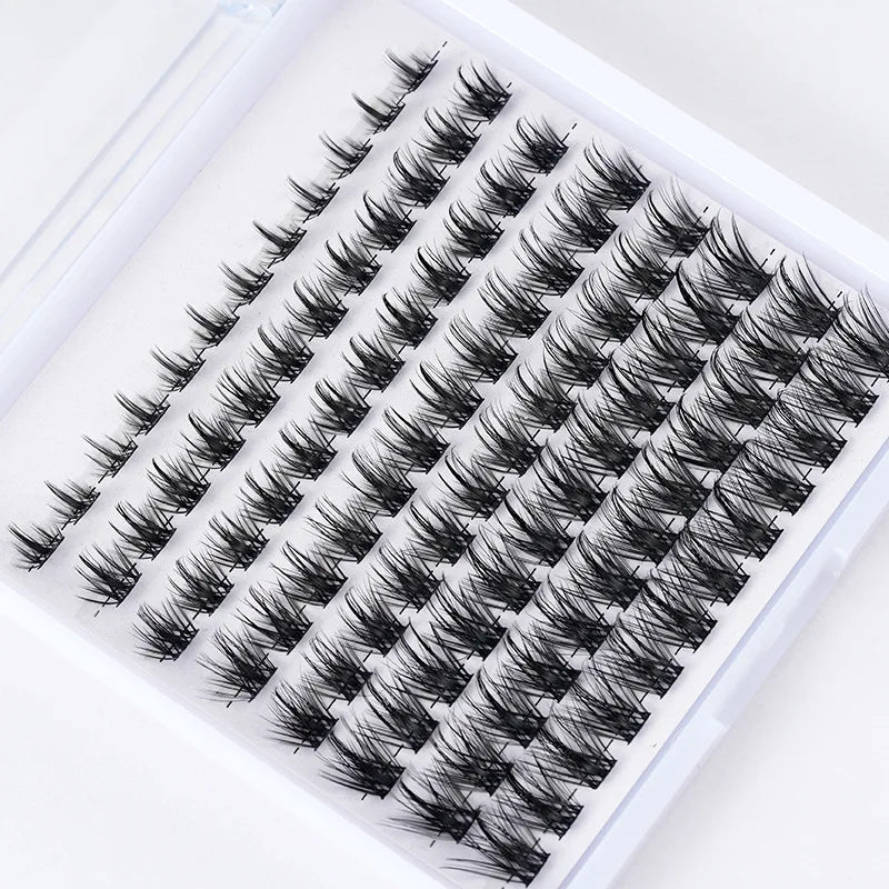 Wholesale Handmade Premade Fans 5D 0.07 Eyelash Extensions Lash Clusters Kit Custom Mini Fans Natural Long Thick