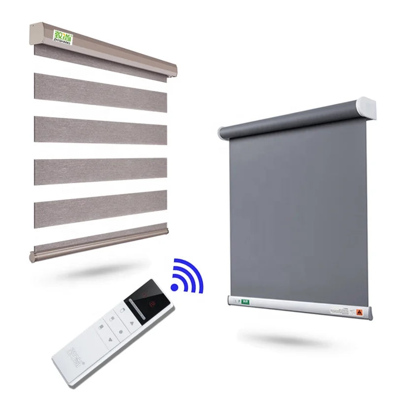 Rechargeable Battery Solar Window Blinds for windows Alexa Blinds for Home Remote Control Roller Shades Auto Blinds
