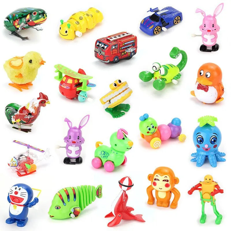 Kids Funny Classic Wind up Clockwork Toys Assorted Animals Flipping Clockwork Toys for Kids
