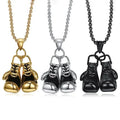 BINSHUO Custom Wholesale Hip Hop Jewelry Stainless Steel 3d Punk Titanium Rocky Boxing Gloves Pendant Necklace for Men