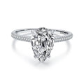 Fine Jewelry 925 Sterling Silver Fashion Big Zircon Diamond Women Simple Iced Out CZ Diamond Wedding Ring