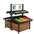 High Quality Metallic Heavy Duty Double-Sided Supermarket Rack for Fruit and Vegetable Storage