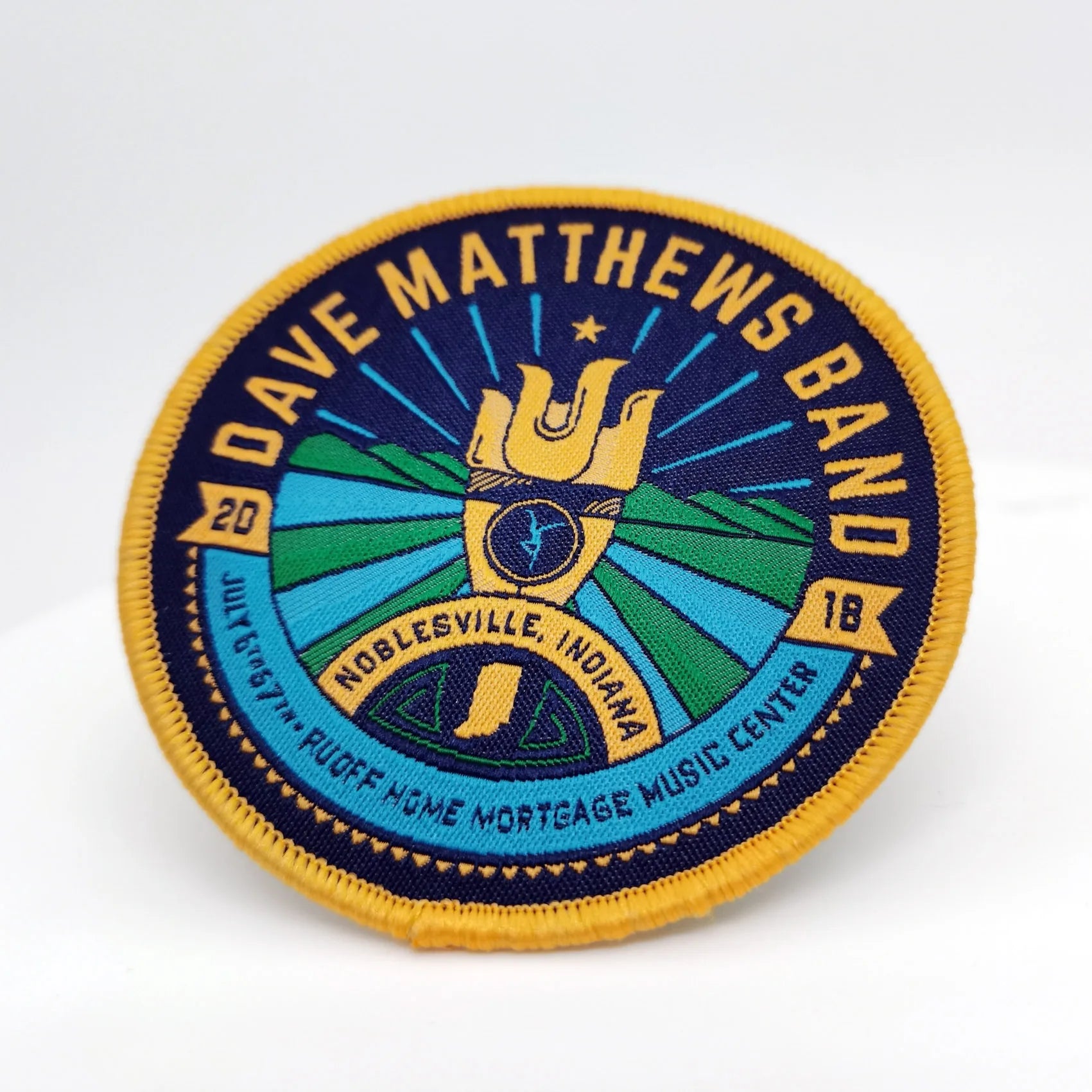 Factory Custom Embroidery Iron on Patches Merrow Border Woven Fabric Embroidered Patch Badge for Clothes Hats