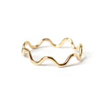 GP Ripple Stacking Ring 1/20 Genuine 14k Gold Filled Minimalist Jewelry Irregular Wavy Rings Permanent Rings for Women Wholesale