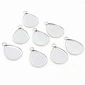 13x18mm Inner Size Stainless Steel Drop Style Cabochon Base Cameo Setting Pendant Blank Bezel Tray DIY Jewelry Making