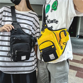Custom Waterproof Nylon Shoulder Chest Bag Fashion Reflective Unisex Men Women Tactical Chest Rig Bag