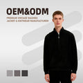 American-Style Heavy Half-Height Zipper Knitted Weave Autumn Winter Men's  Long-Sleeved Slim-Fit Sweater