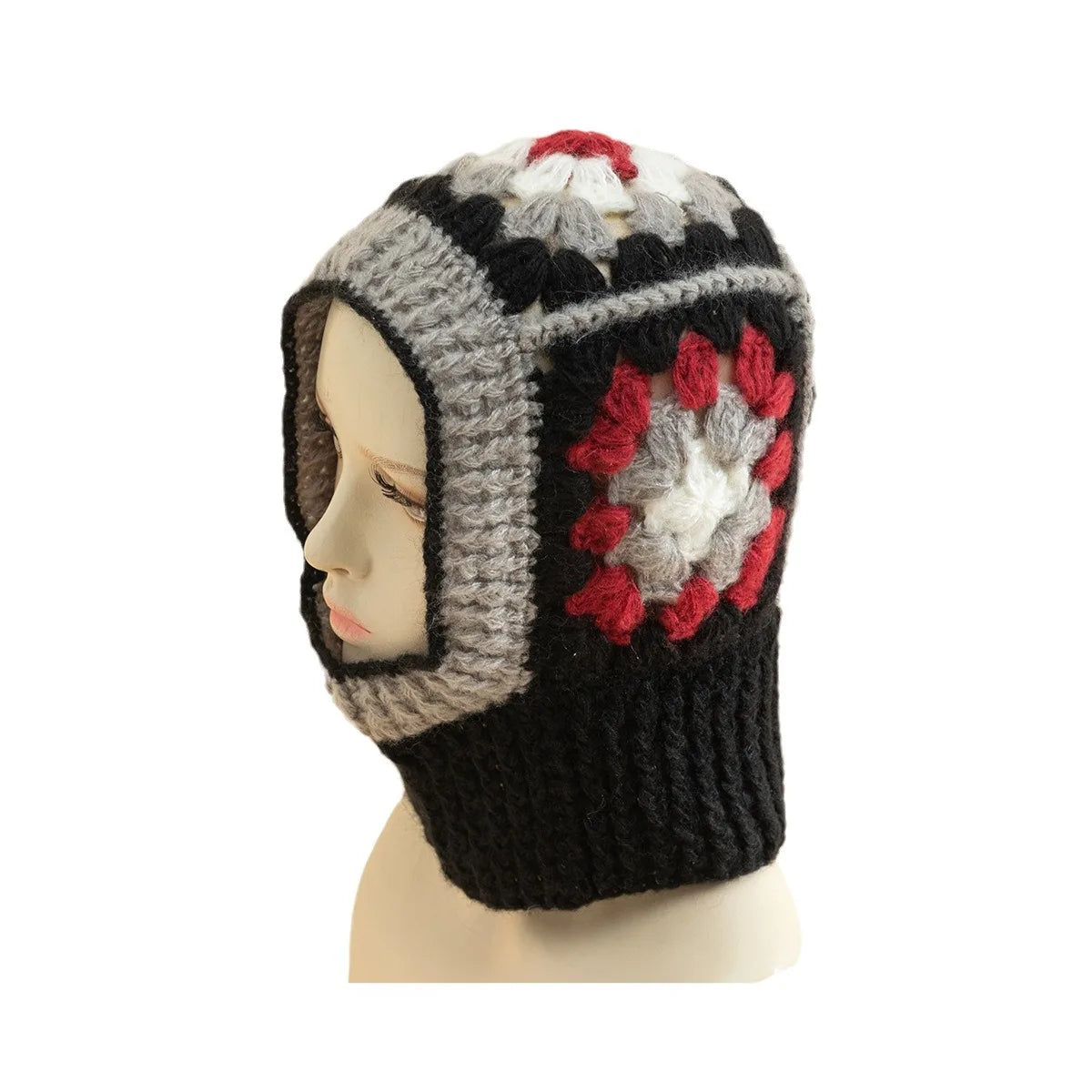Adult Winter Fashion Handmade Crochet Balaclava Hats Beanies Hat Neck Protect Hat for Women