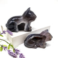 Wholesale Natural Crystal Animals Hand Made Druzy Agate Cats Head Healing Crystal Carving for Decoration and Sale