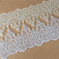 White DIY Embroidery French Tulle Handmade Border Lace Sequins Decoration Accessories for Wedding Bride Dress Veil Shoes & Bags