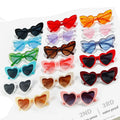 5716 Colorful Pink Heart-shaped Sunglasses Women Brand Designer Love&roses Sun Glasses Female Retro Love Heart Gradient Glasses