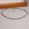 Dainty Natural Stone Beaded Necklace Choker for Women Men Boho Tiger Eye Vintage  Healing Stone Energy Fashion Gemstone Jewelry