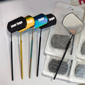 Eyelash Inspection Mirror Diamond Heart Stainless Steel Implanted Eyelashes Extension Mirror Beauty Eyelash Mirror