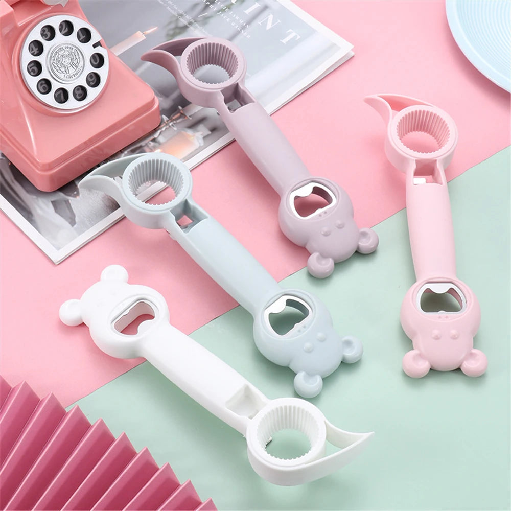 Multifunctional Four-In-One Safety Can Bottle Opener Household Canned Bottle Cap Screwing Device Home Tool