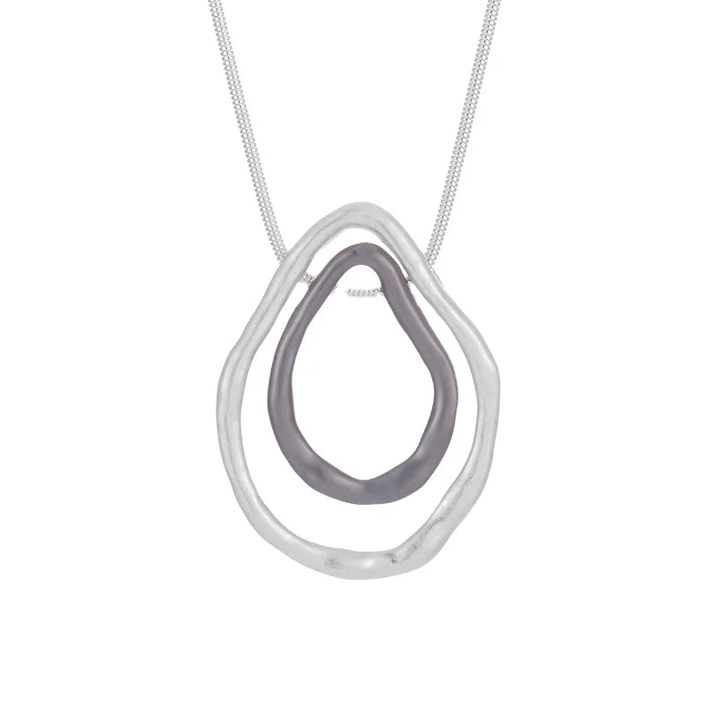 Factory Direct Sales Water Drop Tear Drop Design Dangle Pendant Sweater Chain for Jewelry Gift