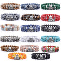 Handmade Volcanic Stone Rosary Bracelet with Buddha Head and Tiger Eye Stone Combination Wholesale for Men and Women