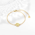 Cheap Stainless Steel Flower Bracelet Personalized Rose Jewelry Female Factory Direct Sales