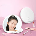 Zonyin Custom Logo Women Vanity Gift LED Lighted Magnifying Pocket Makeup Mirror Personalized Desktop Table Travel Vanity Mirror