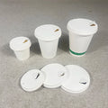 Custom Biodegradable Disposable White Kraft Paper Flip Top Cap Coffee Cups Cover for 4oz 7oz 8oz 10oz 12oz 16oz 20oz Cups