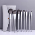 8-Piece Makeup Brush Set Soft Wood Handle Includes Fan Brush Eyeliner Concealer Brushes for Face Makeup-Beginner's Complete Set
