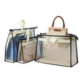 Large Non Woven Fabric Pvc Transparent Waterproof Handing Handbags  Purse Dust Proof   Cover  Storage Bag