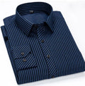 Size 9XL 8XL 7XL Mens Casual Business Long Sleeved Shirt Classic Plaid Striped Male Social Dress Oversized Shirts