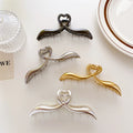 Modern Fashion 11.5cm Big Premium Vintage Metal Hair Claw Clip Love Hair Claw Hair Clip