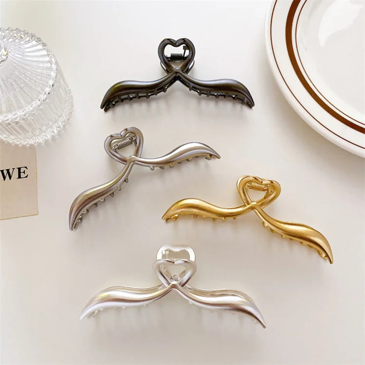 Modern Fashion 11.5cm Big Premium Vintage Metal Hair Claw Clip Love Hair Claw Hair Clip