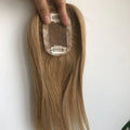 EMEDA Cheaper Honey Blonde #27 Mini Hair Topper Clip in for Hair Thinning Human Hair Toppers for Women