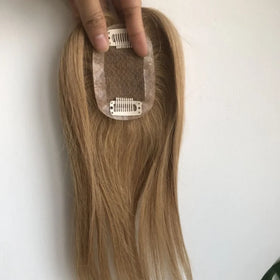 EMEDA Cheaper Honey Blonde #27 Mini Hair Topper Clip in for Hair Thinning Human Hair Toppers for Women