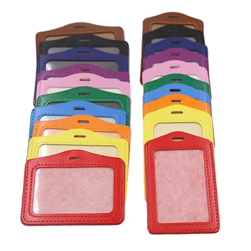 Good Quality Cheap Price Vertical and Horizontal PU Leather ID Card Holder