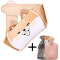 1000ml Rubber Warm Water Bag Hot and Cold Cool Water Bottle with Soft Plush Waist Cover
