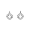 Trendy Earrings 925 Sterling Silver Cubic Zirconia Geometric Hollow Simple Stud Earrings Set for Women Fine Jewelry Wholesale