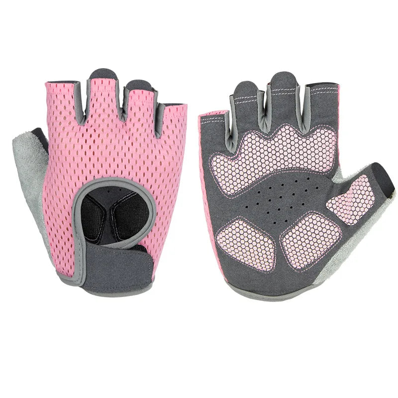 Custom Logo Anti-Slip Silicone Workout Gym Gloves Weight Lifting Fitness Accessories with Palm Protector Workout Gym Gloves