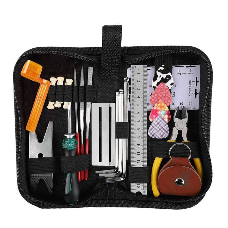 Professional Electric Bass Guitar Repair Maintenance Tool Kit Strings Bridge Ukulele for Stringed Instruments' Care Maintenance