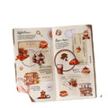 4pcs/pack Grind Mellow Gourmet Material Handbook Stickers PET Stickers Premium Sense Handbook Stickers