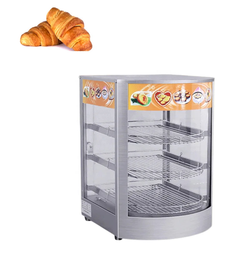 Table Top Stainless Steel Bread Warmer Showcase/ Food Visual Warmer Display Case