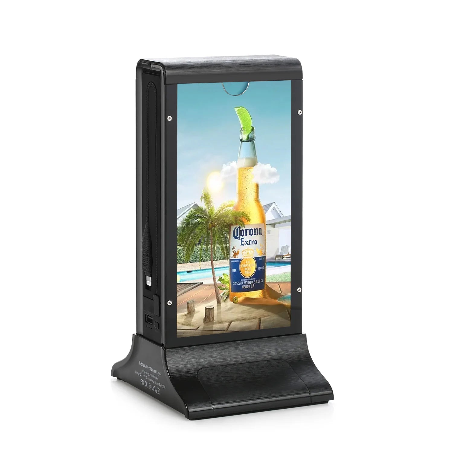 Tabletop Advertising Player Restaurant Digital Menu Display 7 Inch LCD Screen Signage Power Bank Airport Charging Station